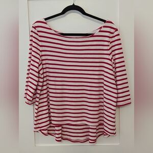 We The Free Red & White Striped Top
